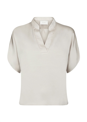 Anelle heavy sateen bluse Pearl Neo Noir 